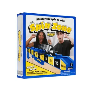 Spin Zone by Relatable - One of the Most Addictive Simple Games Around. Spin the Wheel Down the Track to Earn Exactly 21 Points. It's Carnival Games Energy for All Ages - Includes 1 Rack and Spinner.