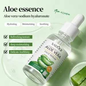 SADOER Aloe Vera Hydrating Serum - K-Beauty Inspired Soothing Facial Essence, Plumping & Moisturizing Skincare for a Healthy Glow, Non-Greasy & Fast Absorbing