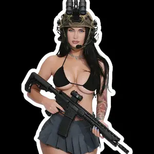 Tactical Fox  (two decals 3") Stickers