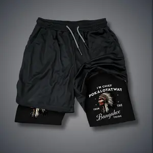 [Viral]  80s 90s Double-Layer Sports Shorts Graphic Shorts Black Camo Streetwear Shorts Men Outfits Men Vacation Outfits Shorts
