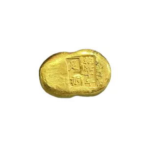 Eata Gift Inc. Lucky Yuanbao Gold Ingot Decor – Antique Style Copper Wealth Ornament