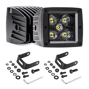 LED Cube Lights 2PCS 3inch 100W 10000LM Offroad Black Light Pods Spot Lights Square Ditch LED Fog Light Bumper Reverse Work Lights for Trucks Pickup Golf Cart SUV ATV UTV 4x4 Van Camper Led Backlights