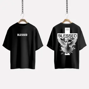 Blessed Shirt Unisex Fitted Crew Neck T-Shirt with Cross and Dove