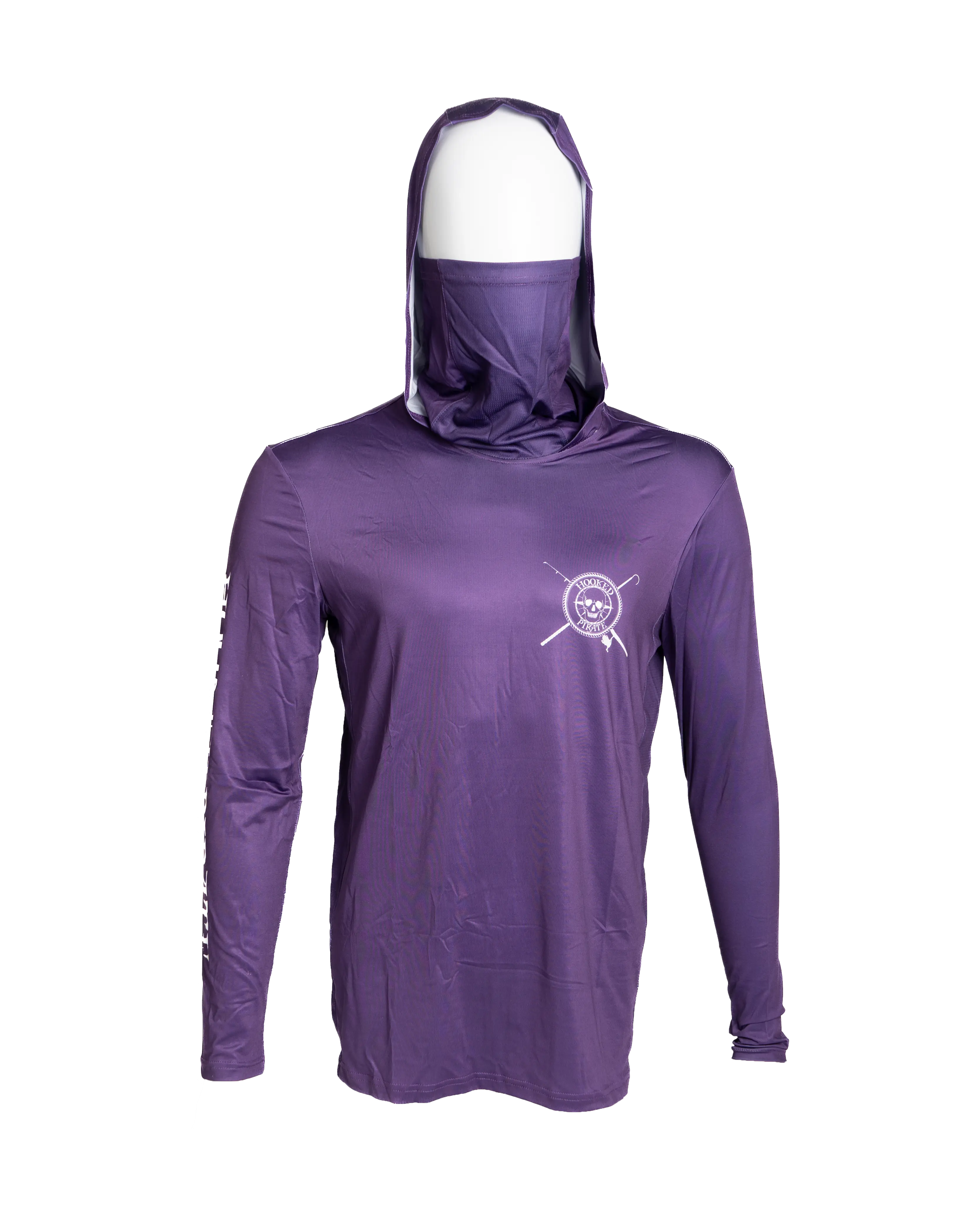 Men's Purple Long Sleeve UPF Hoodie - UV Protection & Comfort for Outdoor Activities