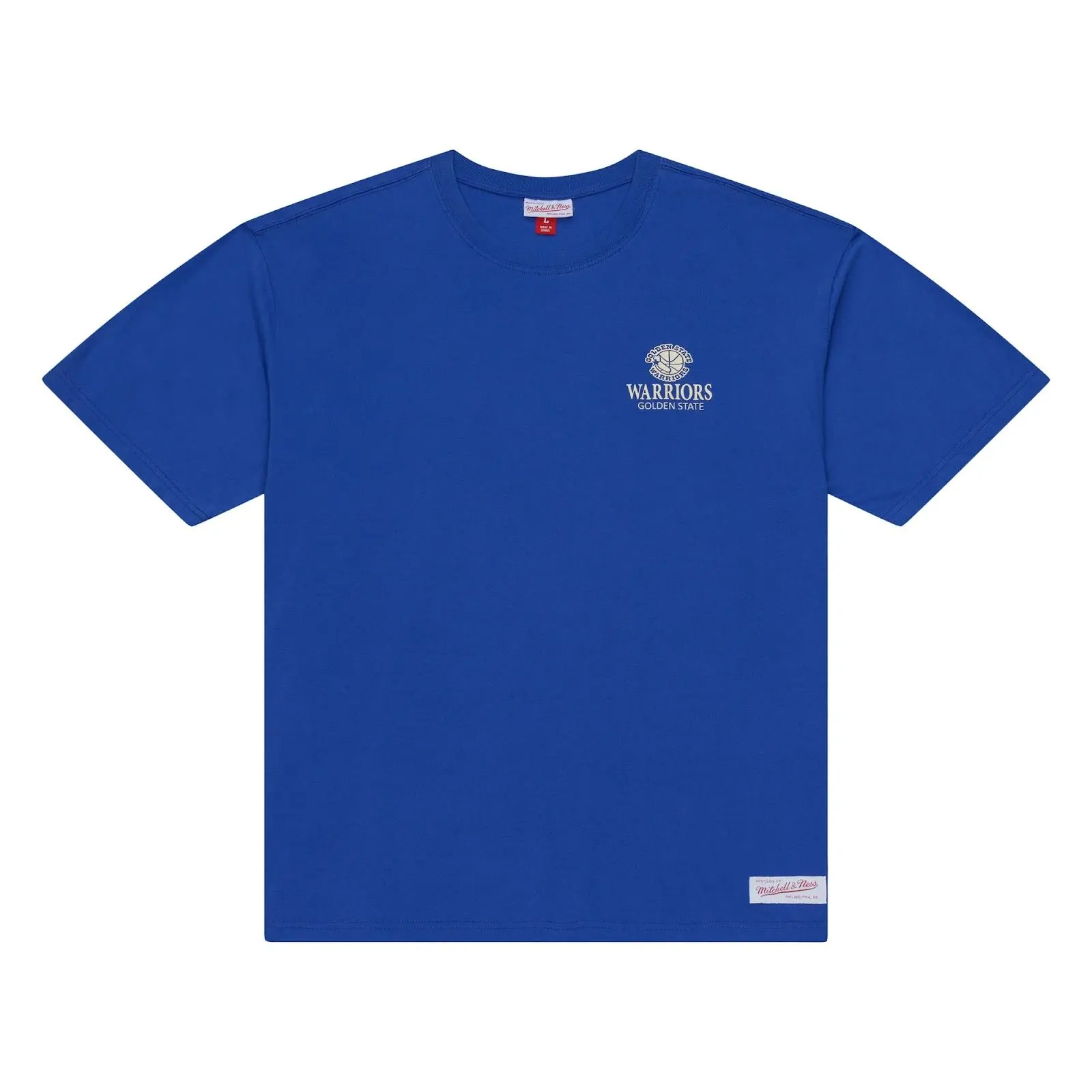 Golden State Warriors Royal Core Essentials T-Shirt NBA Throwback Tee Graphic Vintage Fan Gear Mitchell & Ness