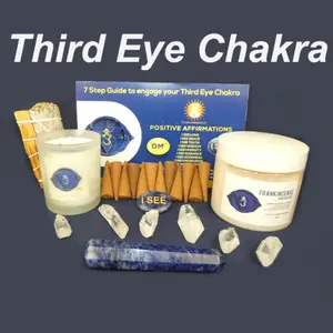 Third Eye Chakra Healing Kit - Chakra: Crystals, Aromatherapy, Healing Guide, Prayers, Mudras, Meditation - Chakra for beginners