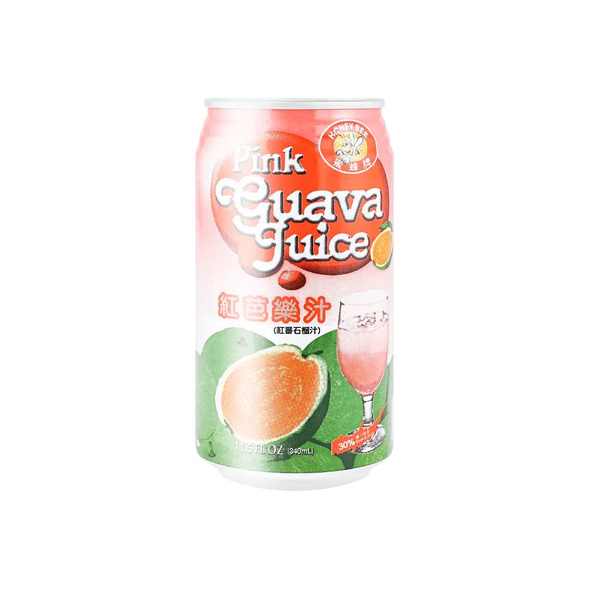 HONEYBEE Taiwan Pink Guava Juice 340ml - Authentic Taiwanese Fruit Drink