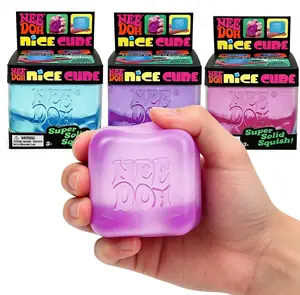 Needoh Nice Cube Polygon Ice Block Malt Syrup Stress Relief Toy Super Solid Squish Fun for Kids