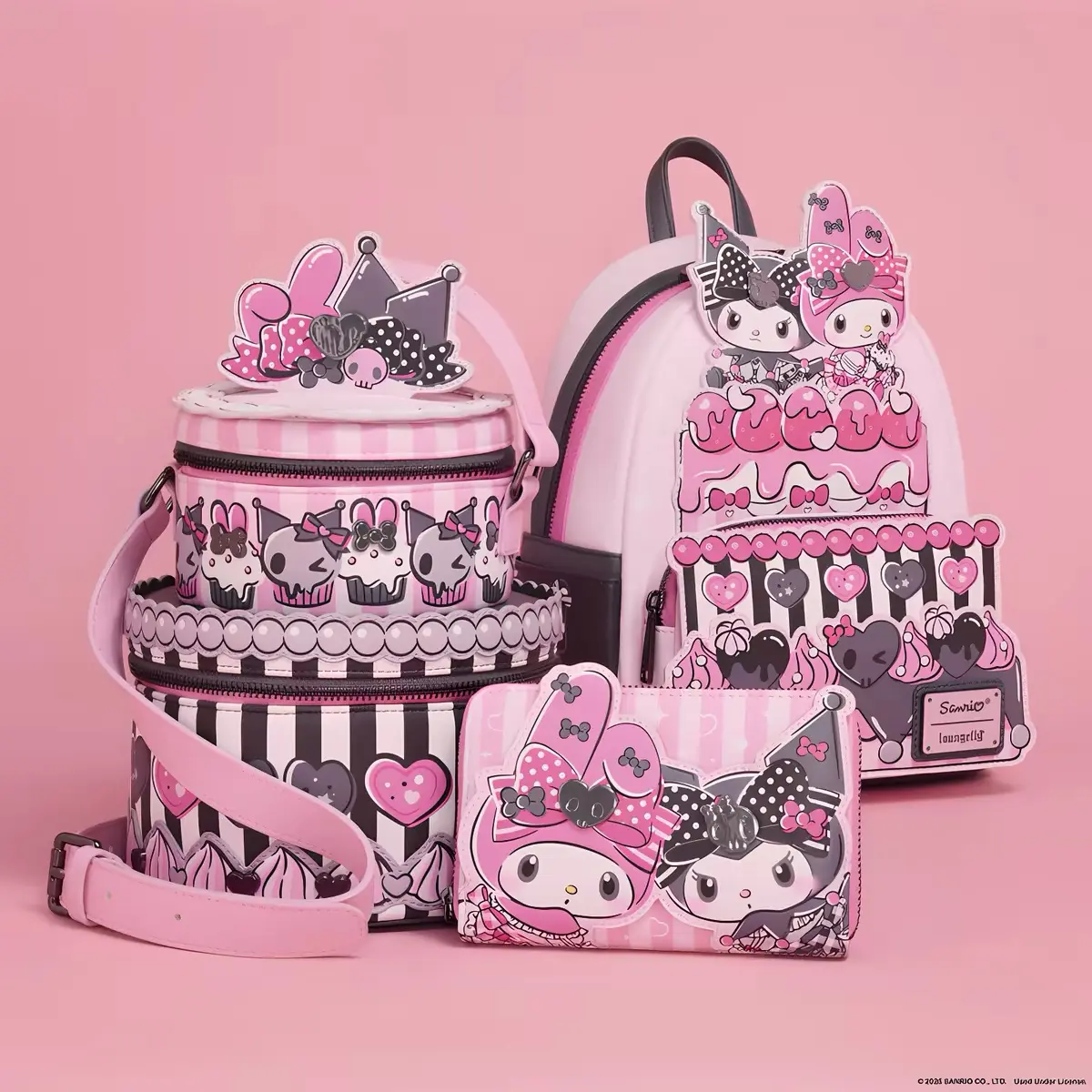 LF x Sanrio Co-Branded Mew Mew & Kuru Kuru Backpack/Shoulder Bag/Wallet High-Aesthetic Women's Lightweight Commuter Bag