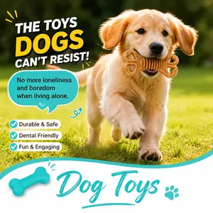 Indestructible Heart-Shaped Dog Chew Toy – Durable Bone Teether for Strong Chewers, Lightweight Interactive Puppy Toy