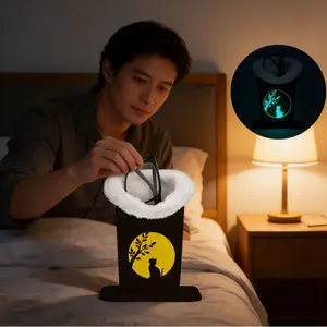 Glow-in-the-dark plush premium glasses case, scratch-resistant and pressure-resistant glasses storage tube, bedside table, Bedroom, workstation, desktop storage, Mother's Day, Easter, birthday gift