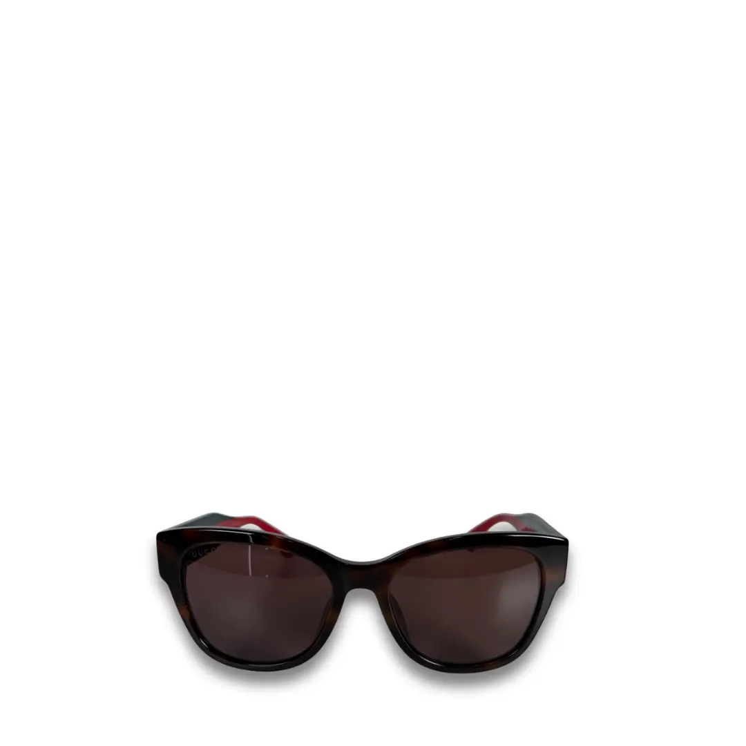 Pre-owned Gucci Round Tortoiseshell Sunglasses