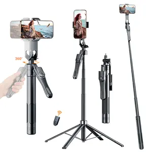 INFOJIFA 2026 New Upgraded Stand Anti-Shock Gimbal Selfie Stick 1.8m Extendable Tripod with Wireless Remote 360° Rotation for Vlogging Compatible with iPhone 17/16/15/14 & Android Phones Aluminum Alloy