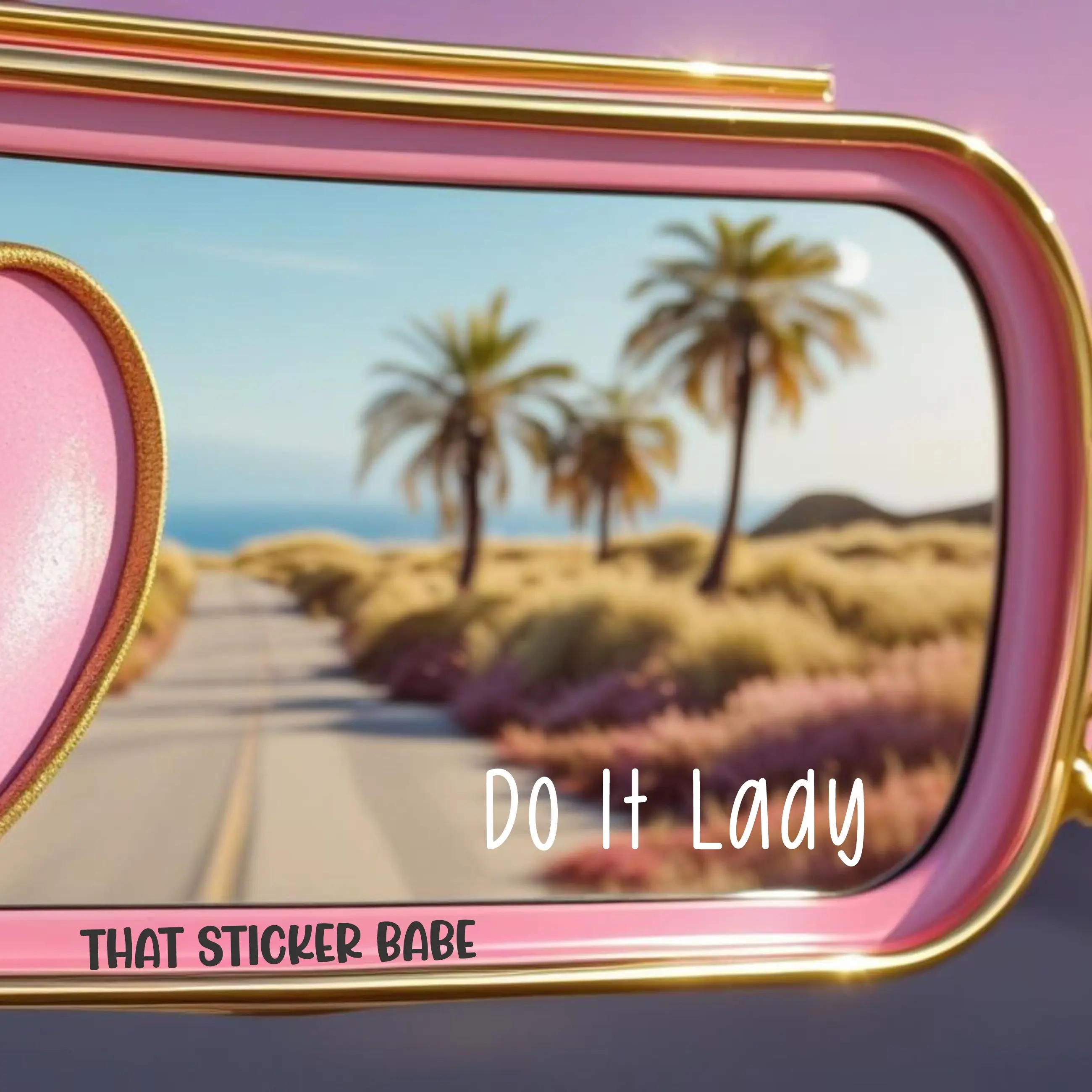 Do It Lady Decal Set of 3 - Chit TikTok Quote Sticker for Car Rearview Mirror Laptop or Water Bottle - Funny Viral TikTok Fan Gift for Co-Workers