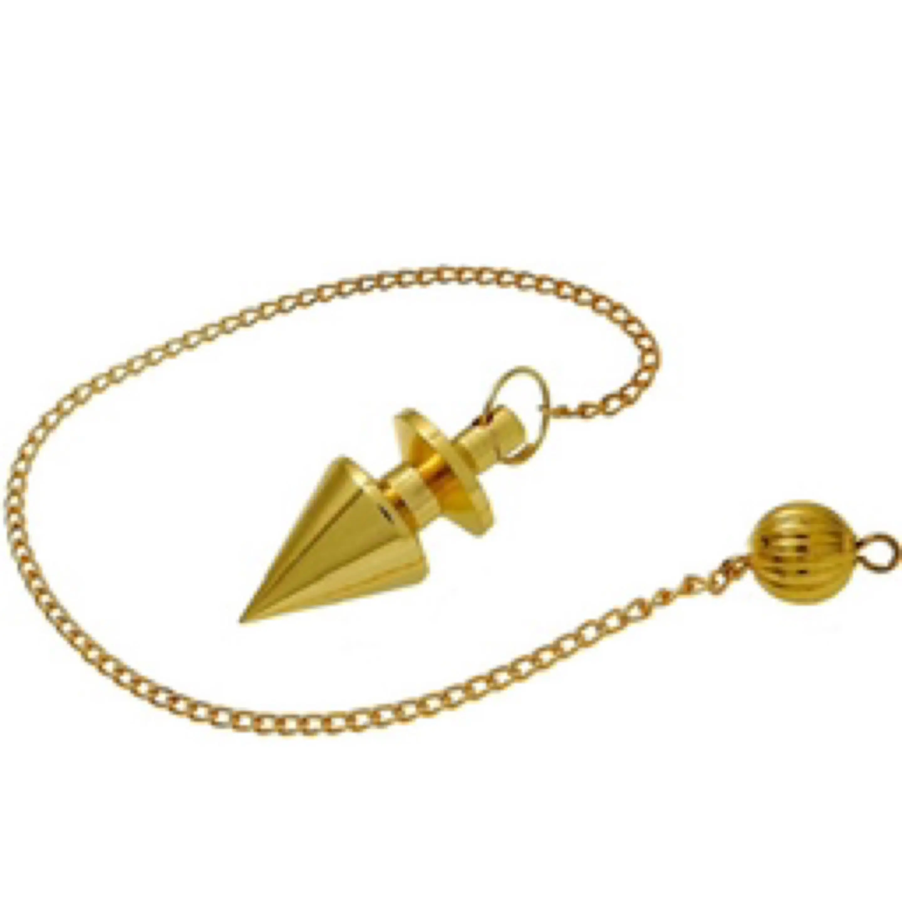 Golden Metal Pendulum, Heavy Divination Tool for Divining and Asking Yes or No Questions, Home Decor Religious Decoration