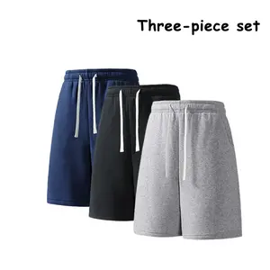 Men’s 3-Pack Casual Sweat Shorts – Loose Fit, Drawstring Athletic Shorts for Everyday Wear