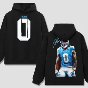 Jahmyr Gibbs 0 Celebration Vintage Cotton Prenium Hoodie Sweatshirt T-shirt, National Football Fans Apparel, The Lions Team Game Day Outfits, American Football Graphic Shirt, Gift For Football Fans