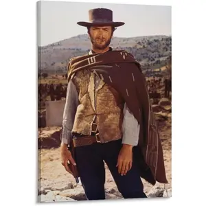 Clint Eastwood The Good, The Bad And The Ugly 60s Western Movie Poster Decorative Canvas Wall Art Living Room Bedroom Poster