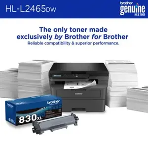 Brother HL-L2465DW Wireless Monochrome Laser Printer with Print Copy Scan Duplex & Mobile Printing Compact Multi-Function Solution
