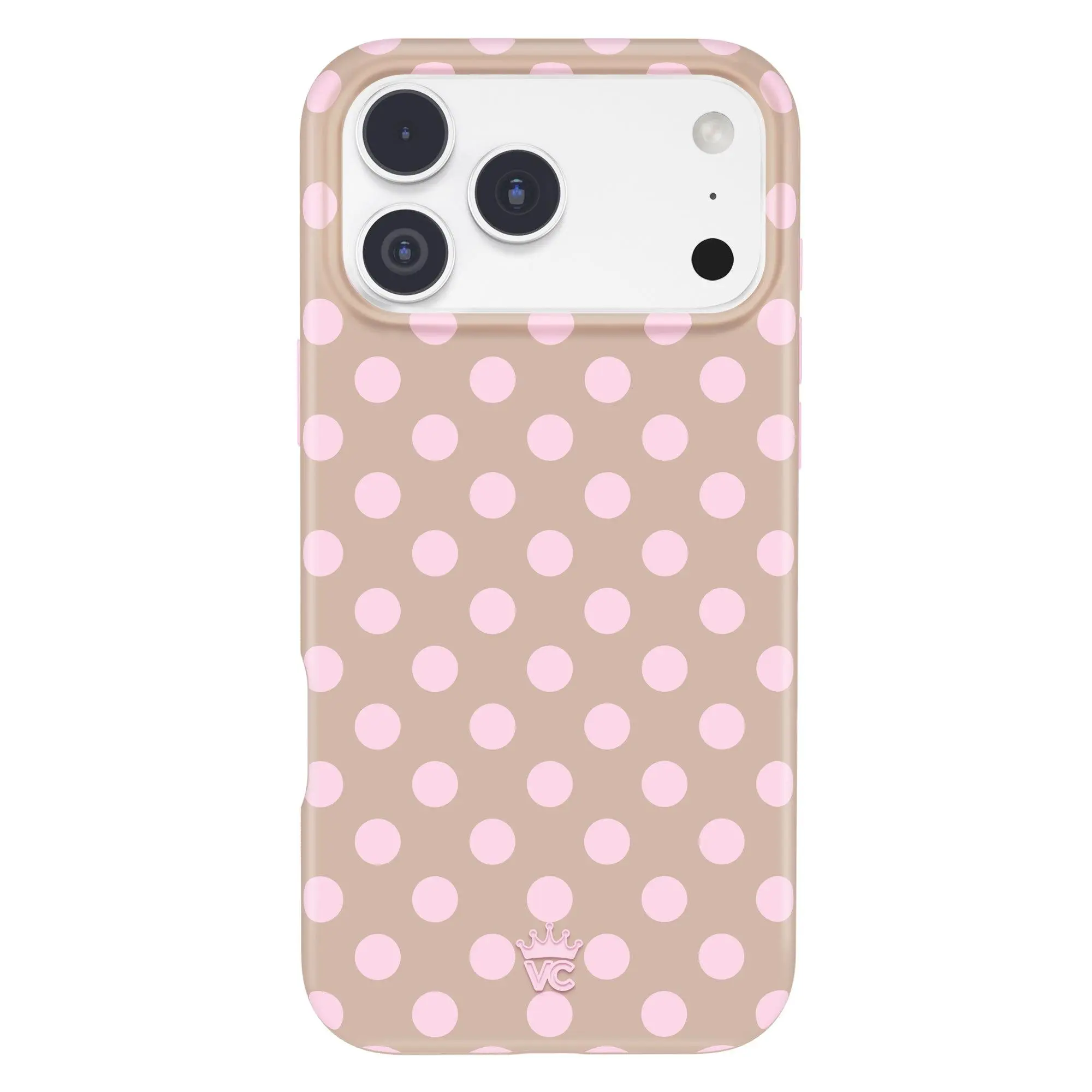 Velvet Caviar Brown Sugar Polka Dot Protective iPhone Case - Cute, Shockproof Drop Protection Cover - Fits iPhone 18 Pro Max, 18 Pro, 17, 16, 15 & More