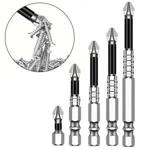 High-Magnetic Screwdriver Drill Bit,High-Magnetic Drill Dit Set,Magnetic Durability Screwdriver Drill Bit Set,Anti-Slip Magnetic Electric Screwdriver Set,25 50 65 70 90 150mm (1Set)