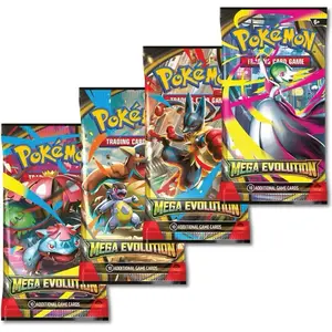 Mega Evolution -4 Pokémon Booster Packs (Live Rip Only)