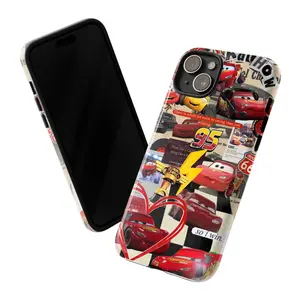 Lightning McQueen Special Edition Cars Phone Case | Speed Racer Red Car Cover for iPhone 14, 15, 16 | Perfect Gift for Car Enthusiasts!