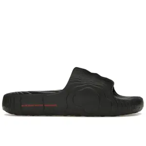 adidas Adilette 22 Slides Black Scarlet