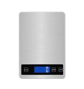 Food Scale - 10kg/22lb Rechargeable Digital Kitchen Scale with Full-View LCD Display, Grams and Ounces, Easy Clean Stainless Steel, for Baking, Cooking & Meal Prep, Black
