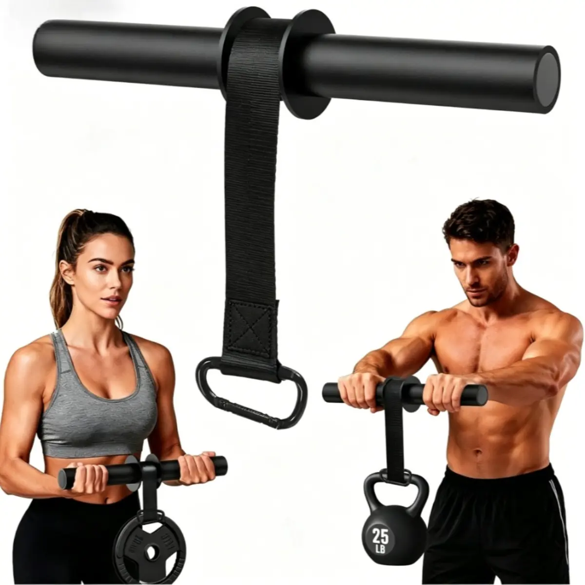 Wrist Roller Forearm Trainer - Unisex Compact Hand Grip Strengthener, Portable Gym Accessories, Fitness Equipment, Weight Lifting Rope Bar for Beginner Home Workouts, Training Roller, Universal Fit, Functional, Adults Of All Ages
