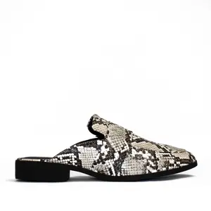 LARA LOAFER FLATS - IVORY SNAKE