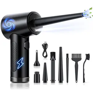 Compressed air Duster - Keyboard Cleaner for Office no Canned Reusable Good Replacement Can Electric Jet dry duster4000mAh -pc Cleaning-Jet dryer Blower-car dry dusters Electric