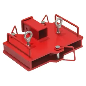 Trailer Receiver Hitch for Forklift Attachment, Fits Standard 2-Inch Receiver for Moving Trailers and Other Heavy Loads, Red