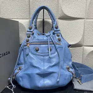 Pre-owned Balenciaga Lambskin Shoulder Bags 8.66'' R1799 Shoulder Bag C14044308338 0328 T4 Kay