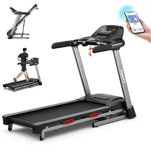 4.75HP Foldable Treadmill with 15% Auto Incline, 12MPH Electric Running Machine with 20 Preset Programs & App Control, Portable Treadmill for Home Gym Office summervibes Home Gym Equipment treadmills for home