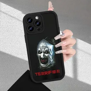 Terrifier Pattern Mobile Phone Case Sky Eye Ladder Texture High-end Frosted Texture Trendy Hot Selling Mobile Phone Case Suitable for iPhone 16/15/14/13/12/11/X/XR/XS/8/7/SE Mini Plus Pro Max Can be given as a gift to male and female friends