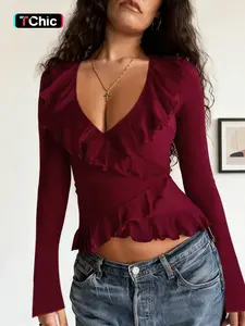 Elegant Ruffle Tie Long Sleeve Top, Women's Fashionable Blouse, Fit, Perfect for Casual and Formal Wear, Comfortable and Stylish