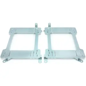 Racing Coupe Seat Mount Bracket Compatible with 1992-1999 BMW E36 2 Door Passager and Driver Side Silvery Steel Low Mounting Rail Adapter Frame Kit