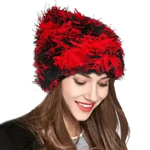 New Arrival Distressed Knitted Fuzzy Beanie Thick Warm Unisex Winter Hat for Outdoor Daily Wear TikTokShopBlackFriday Christmas