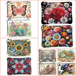 DIY diamond Painting Crystal Rhinestone Purse Large Capacity Creative Rhinestone Handbag for Cash Carry Daily Use Travel