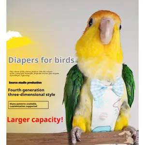 No-Seam Bird Diaper Flight Suit - All-in-One Washable & Reusable Poop Guard, Leak-Proof Design for Cockatiels, Parakeets, Comfortable Parrot Harness
