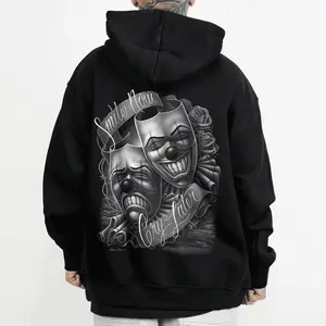 Smile Now Cry Later Drama Mask Lowrider Chicano Art David Gonzales Dga Hoodie Sweatshirt T-Shirt Chicano Graphic Relaxed Fit Cotton Sweaters