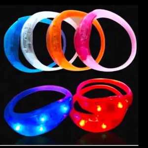 LED Sound Reactive Bracelet in Blue and Pink for Music Lovers Gift