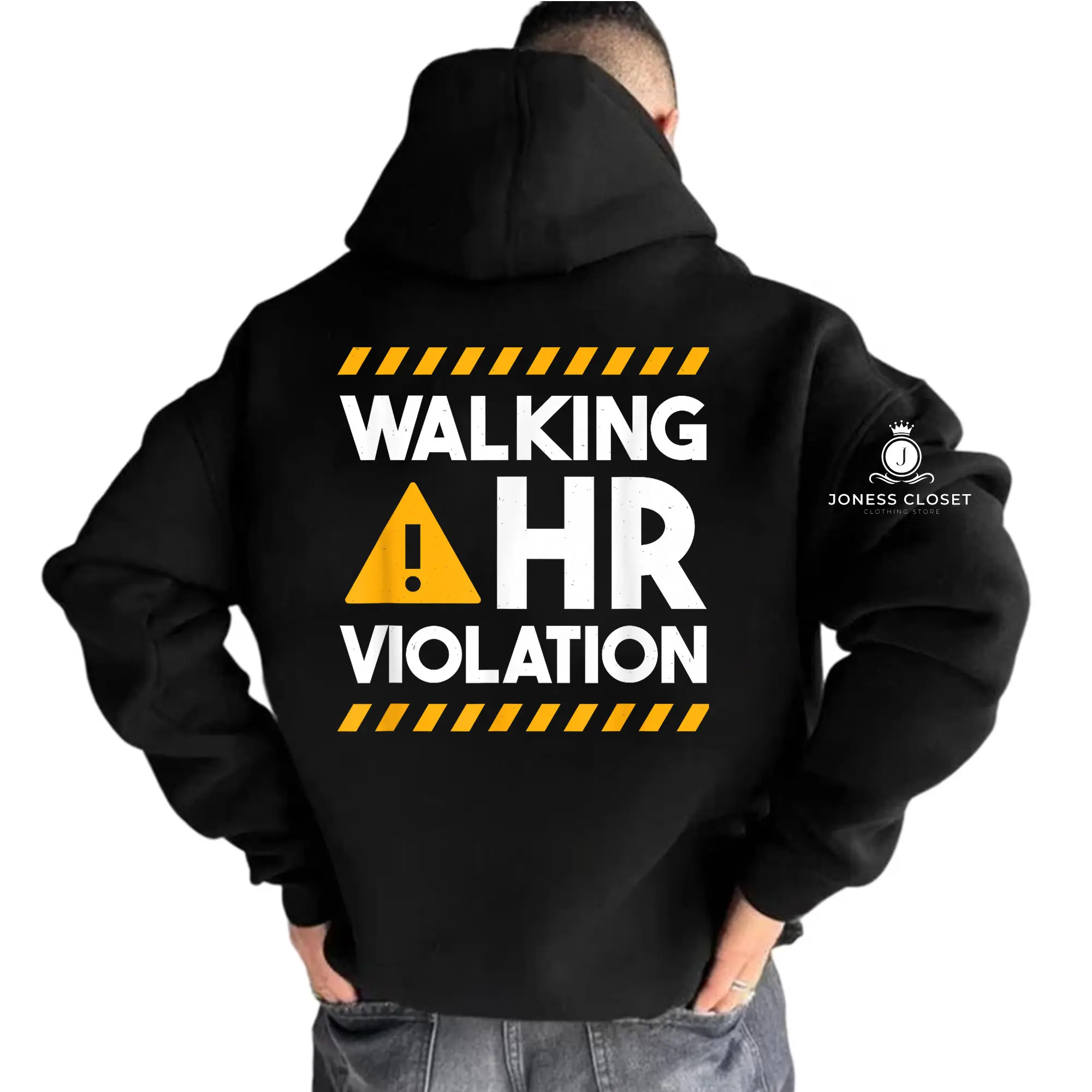 HR Hoodie, Funny Human Resources Workplace Humor Hooded Sweatshirt for Men Women, Corporate Office Meme Pullover, Fun Gift for Coworkers and HR Teams, Made in USA