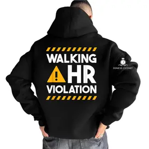 HR Hoodie, Funny Human Resources Workplace Humor Hooded Sweatshirt for Men Women, Corporate Office Meme Pullover, Fun Gift for Coworkers and HR Teams, Made in USA