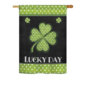 212 MAIN BD-SA-H-102055-IP-BO-DS02-US Outdoor 28x40 in. Vertical Decorative House Flag, St. Patrick's Seasonal Impressions Design, Lucky Day Clover Spring Theme