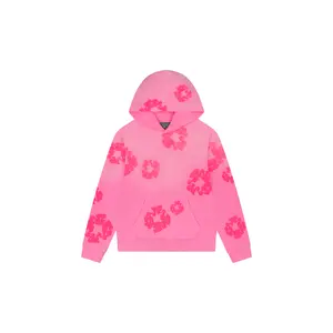 Mono Cotton Wreath Hoodie "Pink" DT107