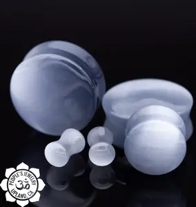 Glass Double Flare Plug Pair