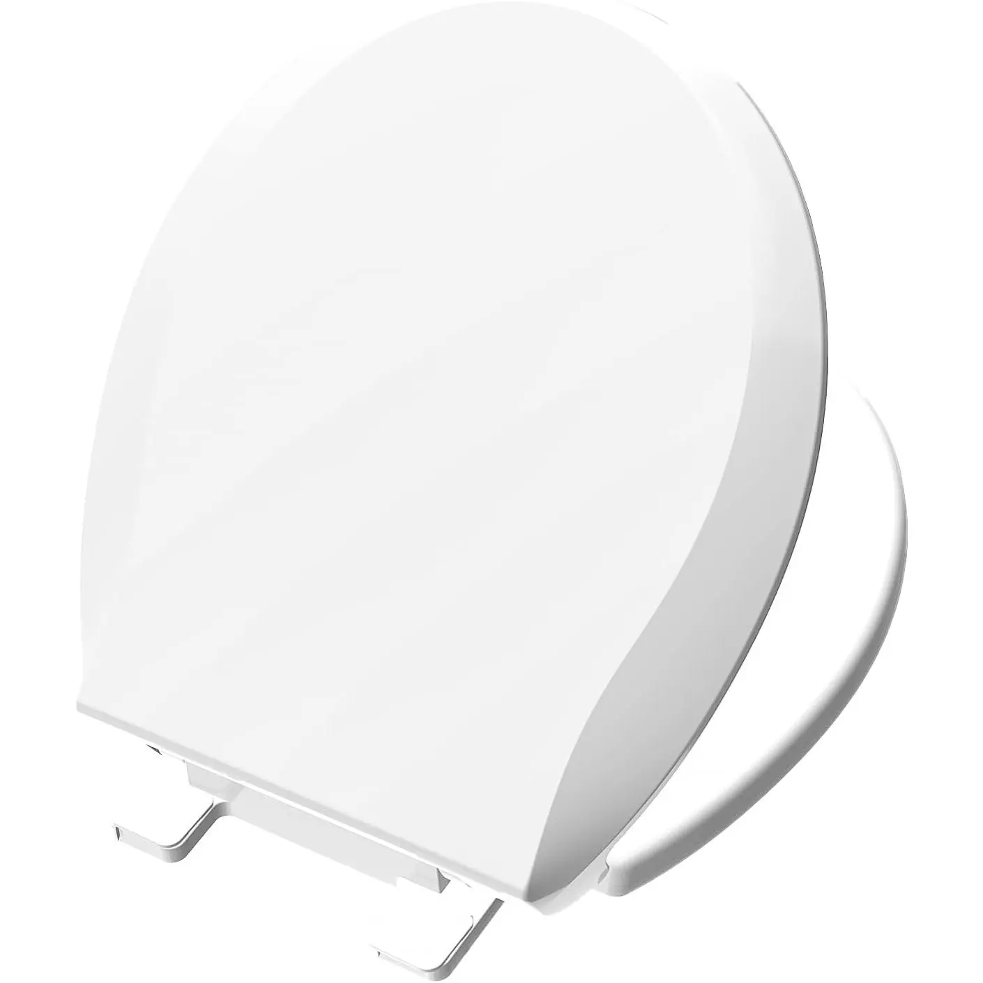 Round Soft-Close Toilet Seat & Lid (16.5in Size), Durable White PP Plastic, Quiet No-Slam, Quick Installation, Easy Release, 2 Supports, Comfortable Design, Easy to Clean, Manufacturer Warranty, Safe No-Slip, Father's Day Home Improvement Bathroom Fixture