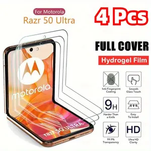 4pcs HD Transparent Protective Screen Protector for Motorola MOTO Razr 50 40 60 2025 Ultra Razr 2024/Razr+ 2023/Razr 40/40 Ultra Phone Accessories